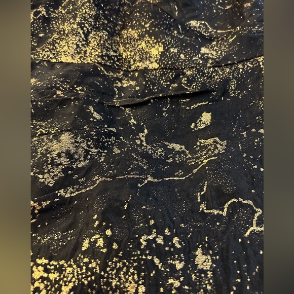 NWT BLACK BY BARIANO Capri Strapless Wrap Maxi Dress Black and Gold Dust 10 - Picture 6 of 16